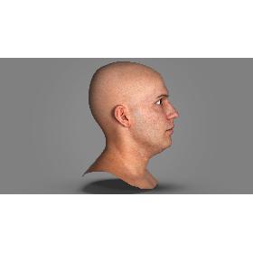PBR Marcus Real Human Head Upper Lid Raiser AU5 3D model
